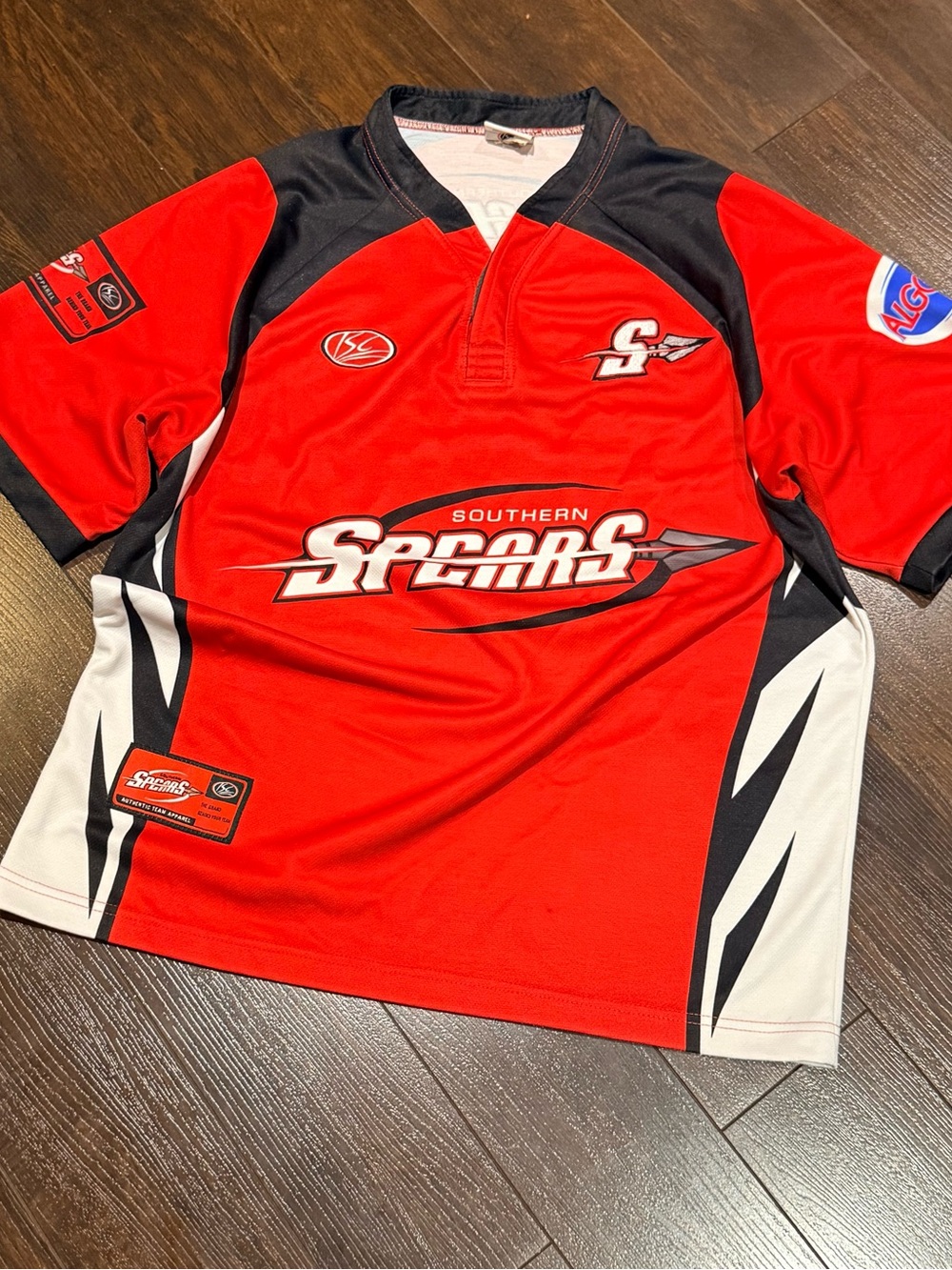 Vintage Southern Spears Rugby Union Jersey Shirt Men’s Size XL Red RARE ISC